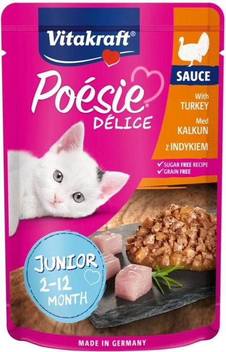 Actual product image Vitakraft POESIE DELICE JUNIOR turkey - wet cat food - 85 g (85 g)