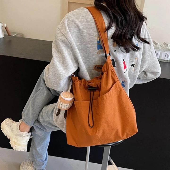 Actual product image Only-Bags.Store Nylon Shoulder Bag Lightweight Bag Large Capacity Commuter Tote Bag Crossbody Bag