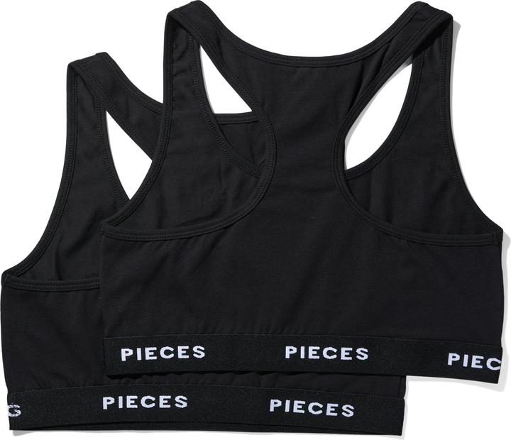 Immagine prodotto Pieces Pclogo Lady Top 2 Pack Noos Bc (S, Confezione da 2)