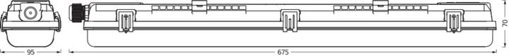Image du produit Ledvance SubMarine PCR Luminaire à vasque pour locaux humides LED G13 14W Blanc neutre Gris (1600 lm, G13)