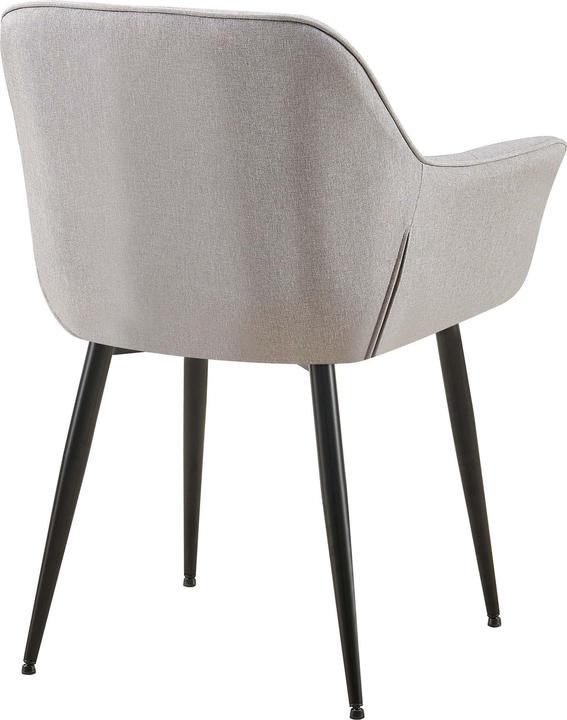 Image du produit Swisshandel24 Chaise de salle à manger Roseville Tissu, gris