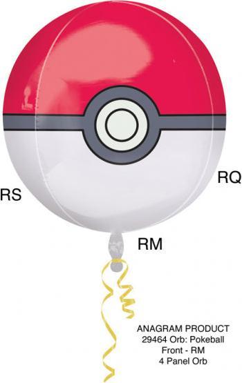Actual product image Amscan Pokemon Pokeball Round Foil Balloon