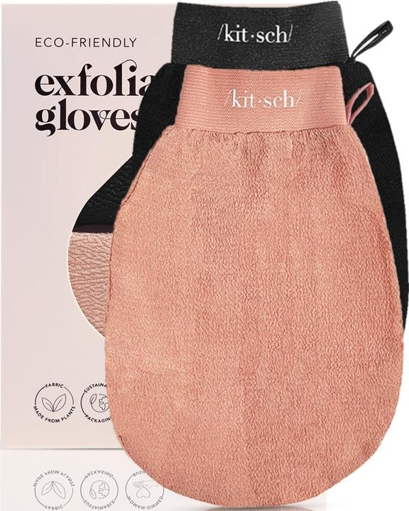Actual product image Kitsch Exfoliating gloves