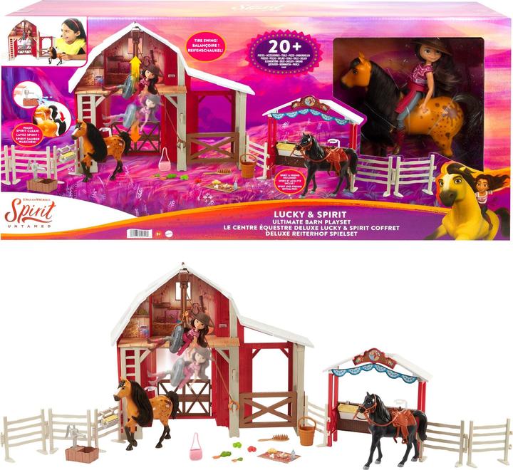 Immagine prodotto Spirit Il Cavallo selvaggio - Set di gioco delle scuderie da equitazione deluxe