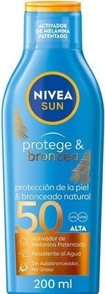 Image du produit NIVEA Sun Leche Solar Protege Y Broncea F50 200 ml (Crème solaire, SPF 50, 200 ml)