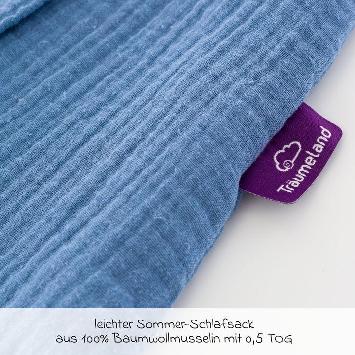 Produktbild Träumeland Sommerschlafsack Liebmich Baumwollmusselin (90 cm, 0.5 TOG)