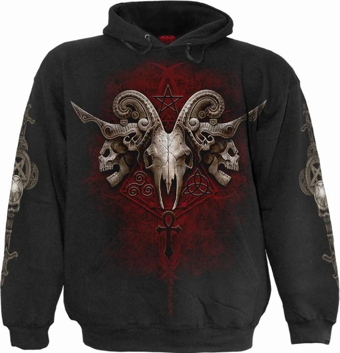 Actual product image Spiral Unisex Adult Faces Of Goth Hoodie (S)