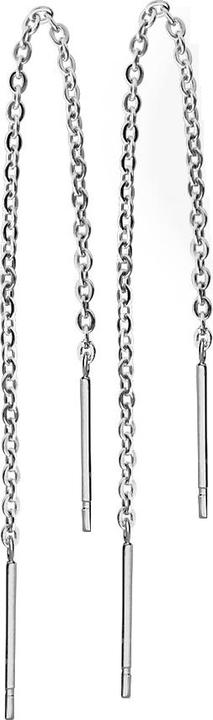 Produktbild Star Piercing Ohrstecker mit freifallende Kette silber (ohne Messing, Chirurgenstahl 316L)
