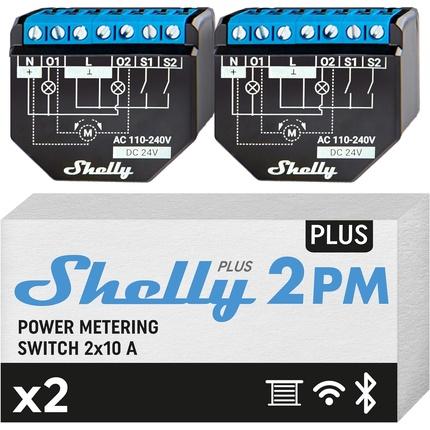 Actual product image Shelly Plus 2PM (Switch actuator)