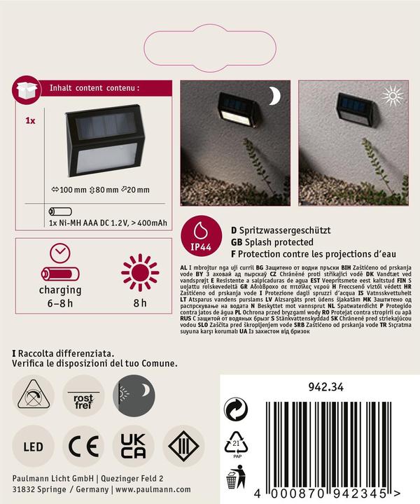 Actual product image Paulmann Solar Path Light Dayton (4 lm, IP44)