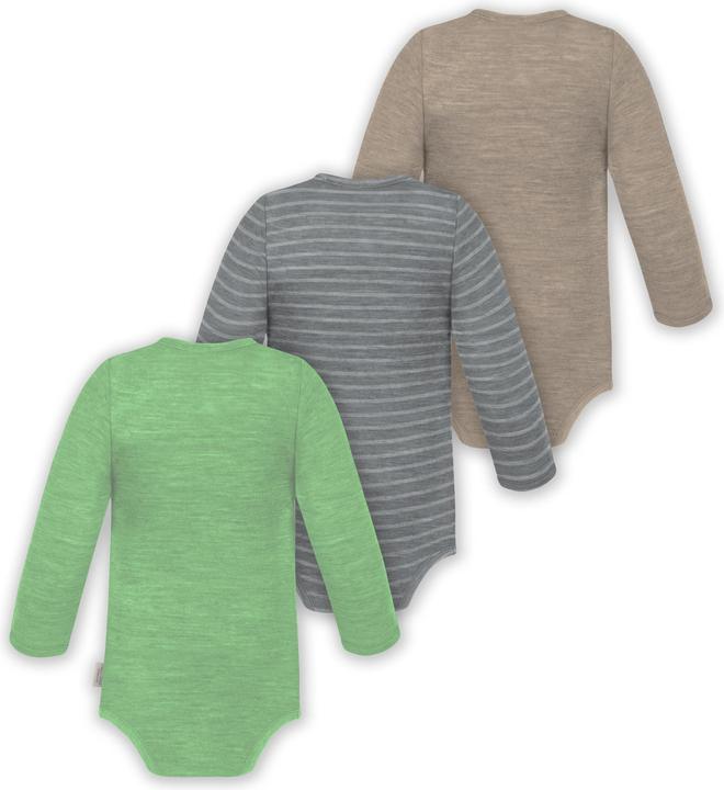 Immagine prodotto Normani Confezione da 3 pezzi di body a maniche lunghe in merino per bambino e bambina - 9355 (50)