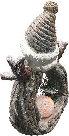 Actual product image Bekos Big Father Christmas with Glitter and LED Ball