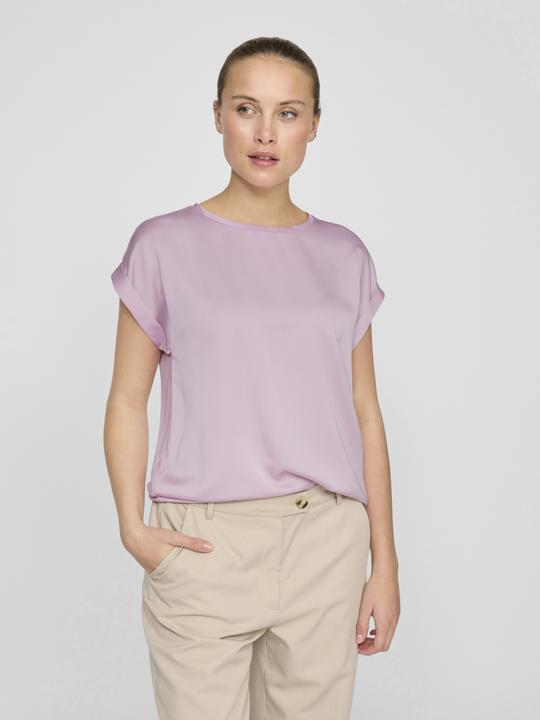 Actual product image Vila Round neckline top with short sleeves (36)