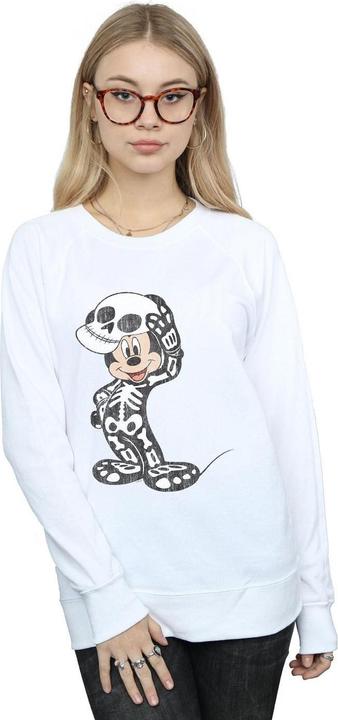 Actual product image Disney Womens/Ladies Mickey Mouse Skeleton Sweatshirt (S)