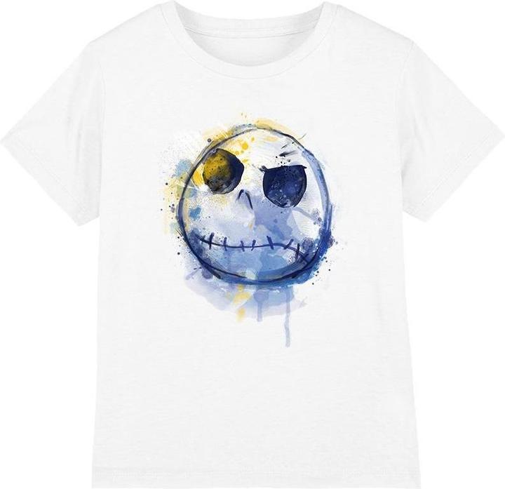 Actual product image The Nightmare Before Christmas Childrens/Kids Jack Skellington Painted T-Shirt (140)