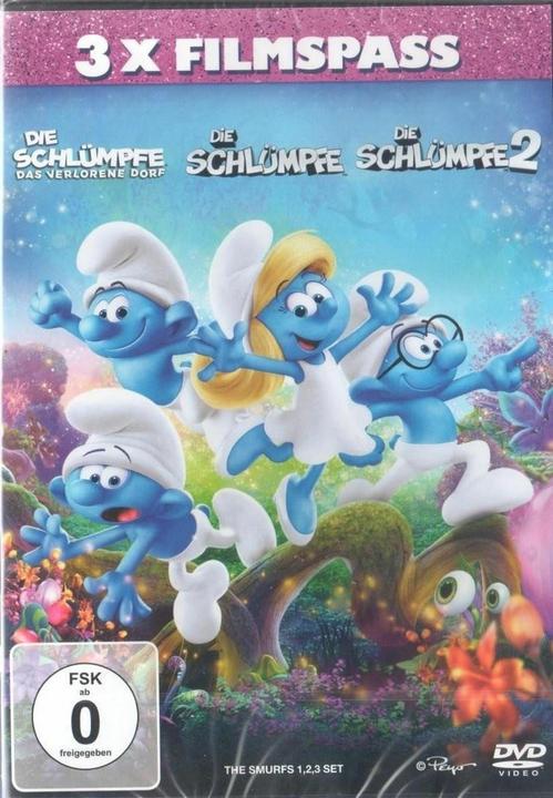 Actual product image Sony The Smurfs 1 + 2 + The Lost Village (DVD, 2018, German)