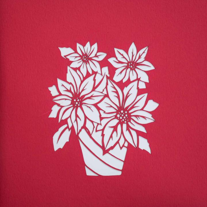 Image du produit Hervorragend 3D Pop-up Karte Weihnachtsstern rot (1 pcs)