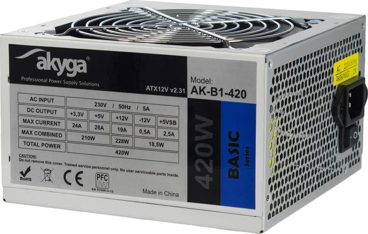 Immagine prodotto Akyga AK-B1-420 - 420 W - 230 V - 50 Hz - 5 A - 210 W - 228 W (420 W)