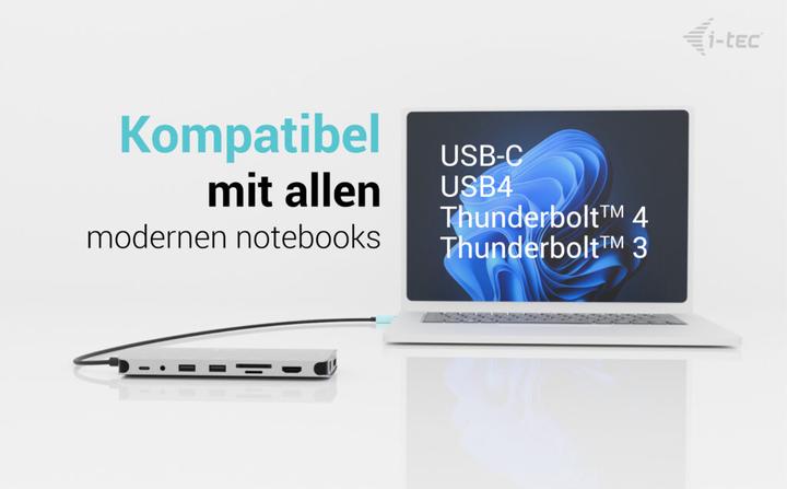 Produktbild i-tec USB-C Nano 3x LCD Dock (USB-C, 3 Ports)