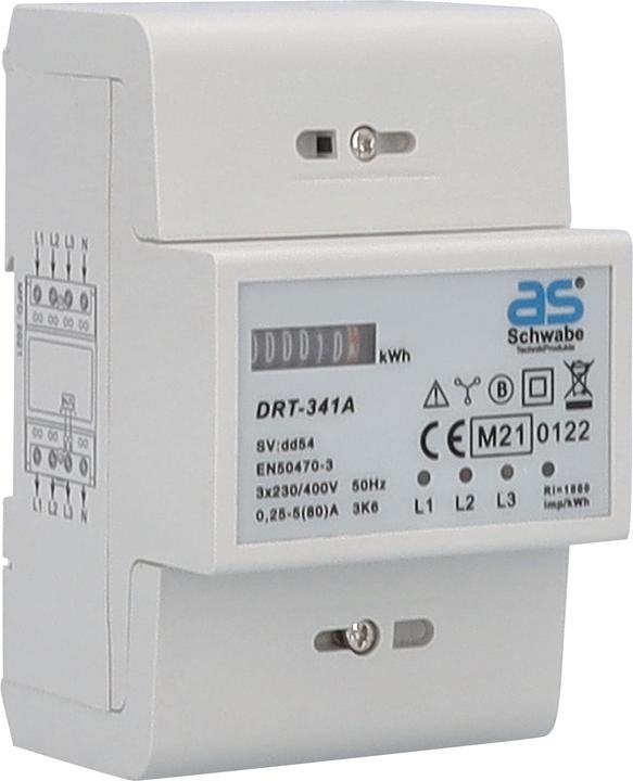 Productafbeelding As - Schwabe DIN rail elektriciteitsmeter Apparaat voor railmontage
