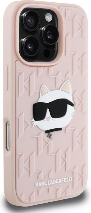 Produktbild Karl Lagerfeld Etui 3D Rubber Monogram & Choupette for iPhone 16 Pro Max pink (Apple iPhone 16 Pro Max)