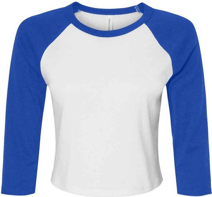 Bella Canvas kurzes TShirt Raglanärmel 34 Ärmel