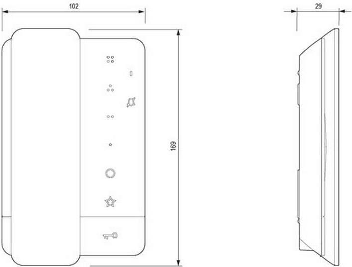 Productafbeelding Bticino 344292 Audio binnenpost CLASSE100 A16M w.handset (Bedraad)