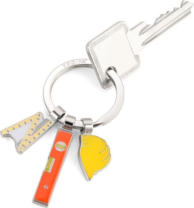 Immagine prodotto Troika BOB Porte-clés 3 breloques chantier, argenté/jaune/orange