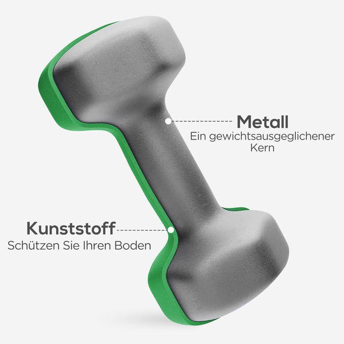 Produktbild Swisshandel24 Hanteln 6 Kurzhanteln mit Hantelständer, 2 x 1kg, 2 x 3kg, 2 x 5kg für Fitness (2 x 5 kg, 2 x 1 kg, 2 x 3 kg)