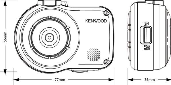 Actual product image Kenwood Corp. DRV410 dashcam (GPS receiver, Full HD)