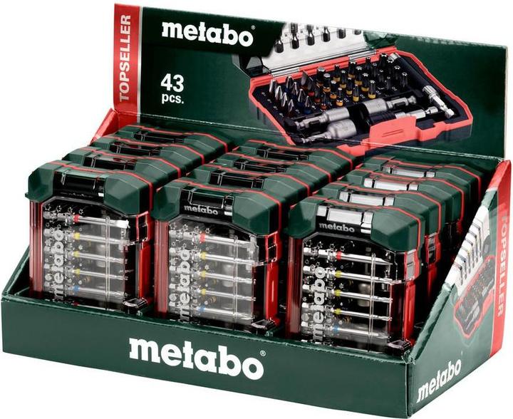 Actual product image Metabo Bit set (3, 4, 5, 6, PH1, PH2, PH3, PZ1, PZ2, PZ3, H3, H4, H5, H6, T27, T10, T15, T20, T25, T30, T40, 8 mm, 10mm, 13 mm)