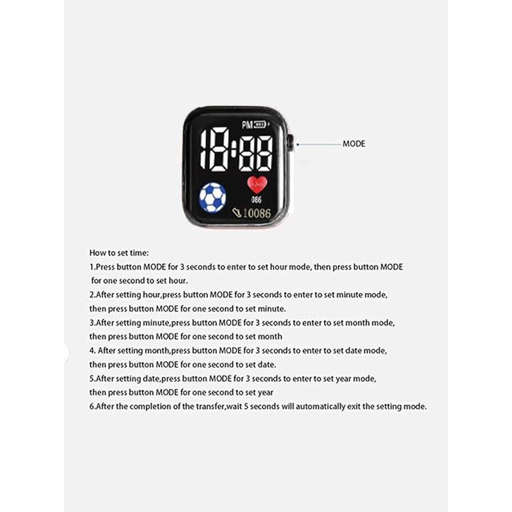Immagine prodotto Cbx Orologio digitale a LED con cinturino in silicone e display da 12 ore Nero (37 mm)