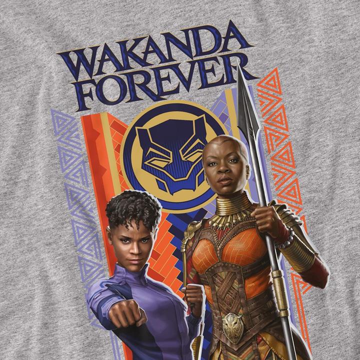 Actual product image Black Panther: Wakanda Forever Unisex Adult Shuri Okoye T-Shirt (XL)