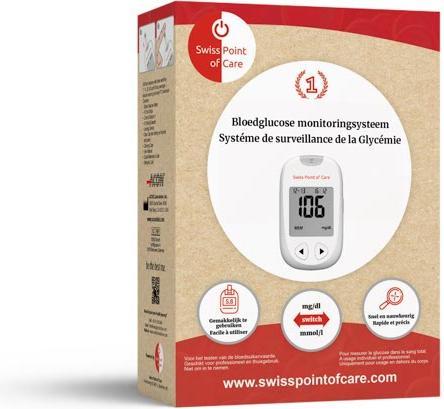 Actual product image Swiss point of care Extra starter package (Glucose monitors)