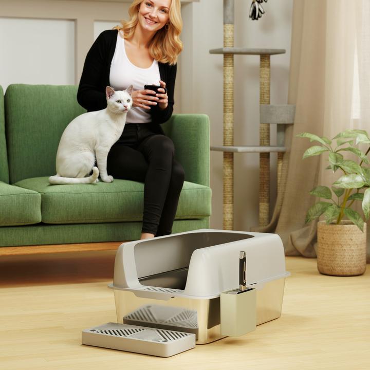 Actual product image PawHut Katzentoilette (Cat litter tray open)