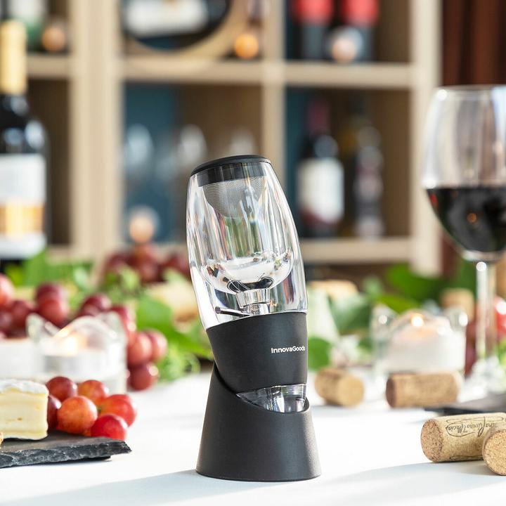 Immagine prodotto InnovaGoods Aeratore per vino con filtro, supporto e borsa per il trasporto Wineir (Aeratore per vino)