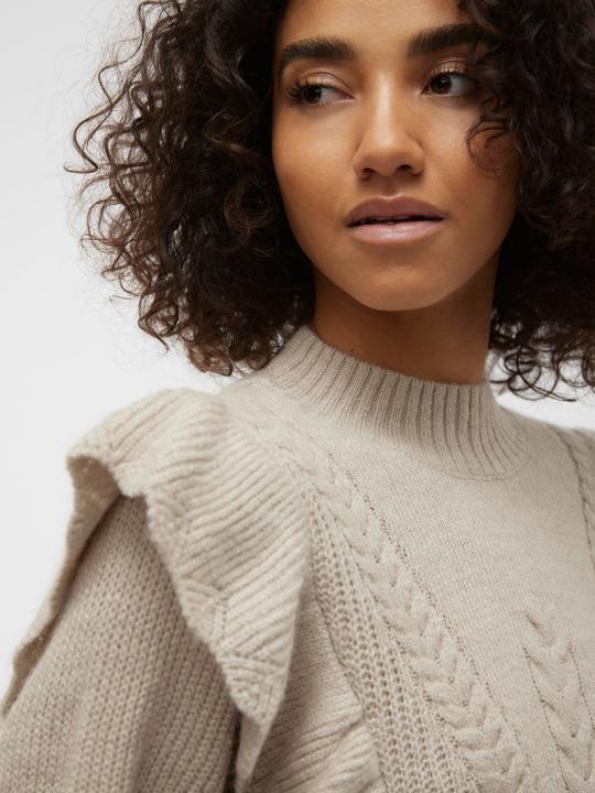Immagine prodotto Vero Moda Maglia con collo alto e manica a palloncino (L)