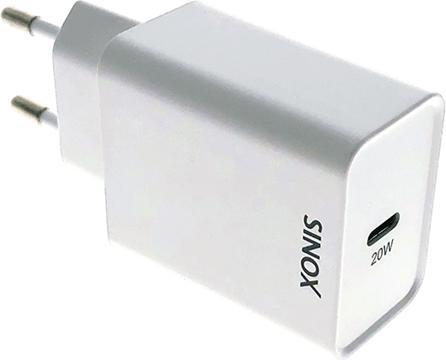 Actual product image Sinox iMedia 230V USB C Charger 20W. White