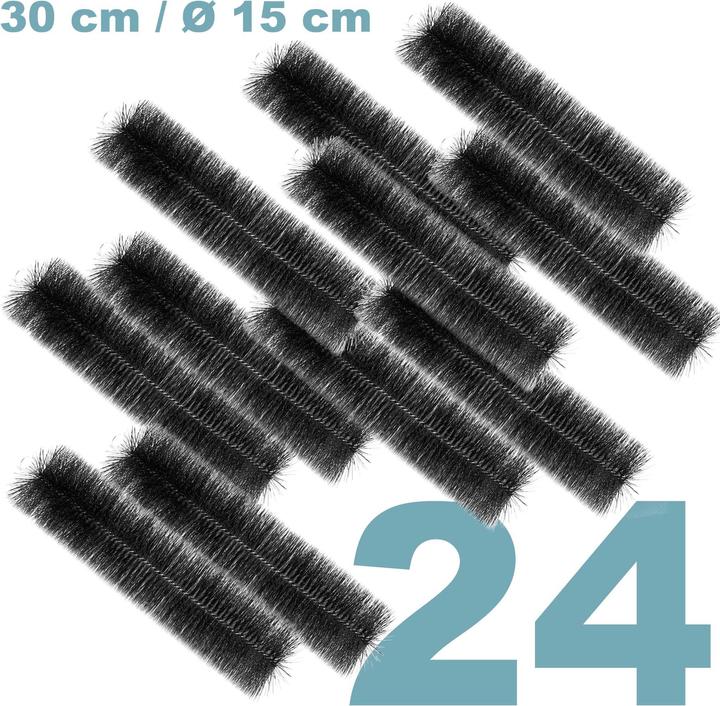 Produktbild Wiltec Black Brush Teichbürste Set 24 Filterbürsten 30x15cm Gartenteich Koiteich