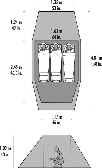 Actual product image Msr Tindheim 3 (Tunnel tent, 2.90 kg, 3 persons)