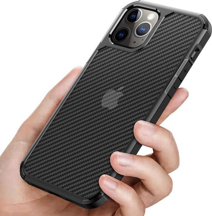 Immagine prodotto Crong Hybrid Carbon - Custodia per iPhone 12 Mini nero (Apple iPhone 12 mini)