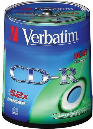 Actual product image Verbatim CD-R 52x, 700MB, 100 spindle (100 x)