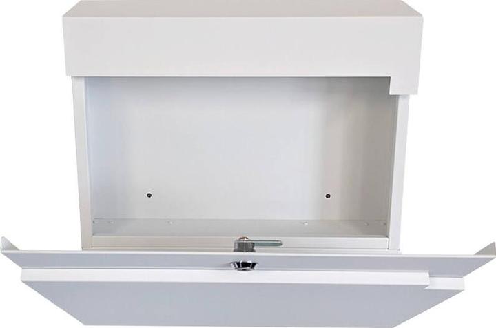 Produktbild SafePost 810 Design-Briefkasten weiss RAL9003 matt