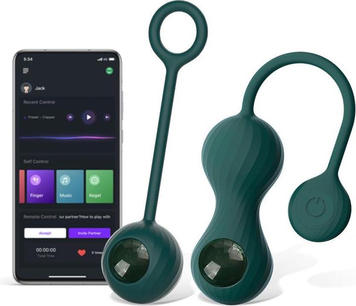 Image du produit Magic Motion Vibromasseur Crystal Duo Smart Kegel avec kit de poids