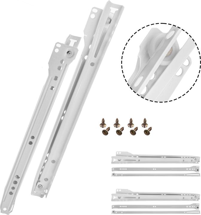 Immagine prodotto Helpmate Rollschubführung 300 mm, Teilauszug, 2 Paar