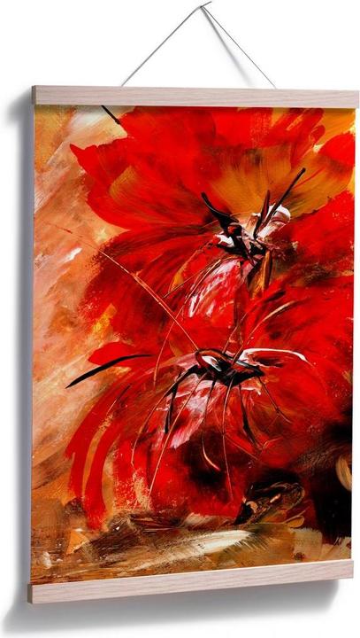 Actual product image Trenddeko Niksic - Fire flowers (80 x 120 cm)