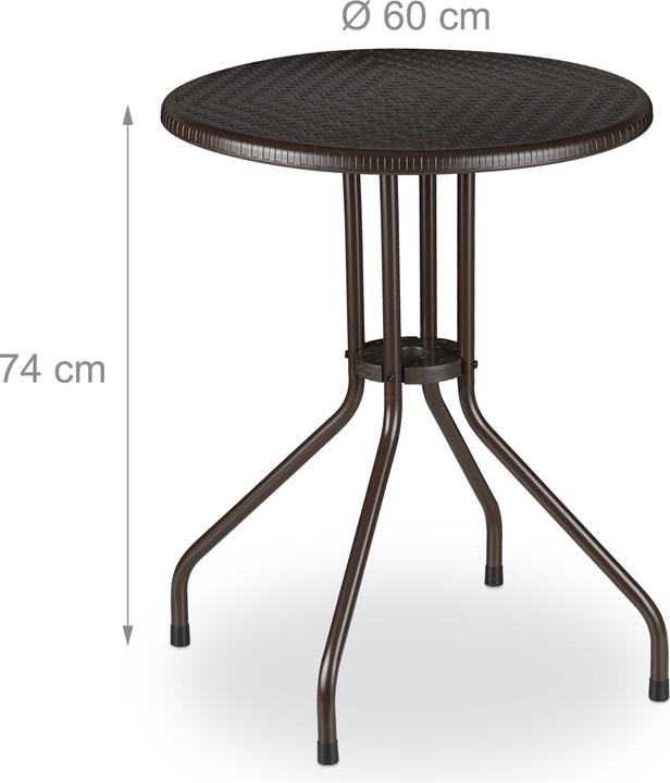 Immagine prodotto Relaxdays Tavolo rotondo (60 cm)