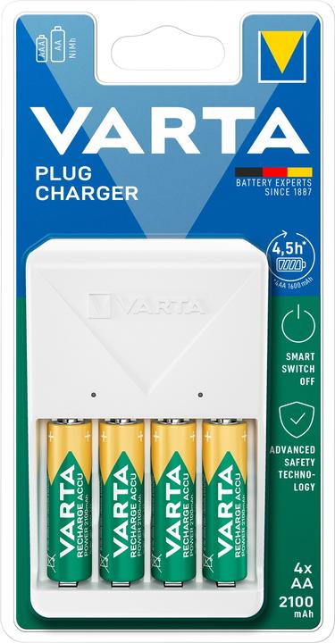 Produktbild Varta Plug Charger (1 Stk., AA, 1600 mAh, Ladegerät inkl. Akku)