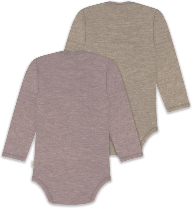 Actual product image Normani 2-pack baby merino bodysuit long sleeve "Auckland" - 9381 (80)