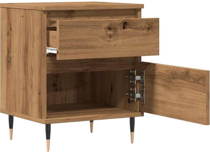 Actual product image VidaXL Bedside table Bedside cabinet Bedside chest of drawers Bedside console 2 pcs. Artisan oak (40 x 35 x 50 cm)